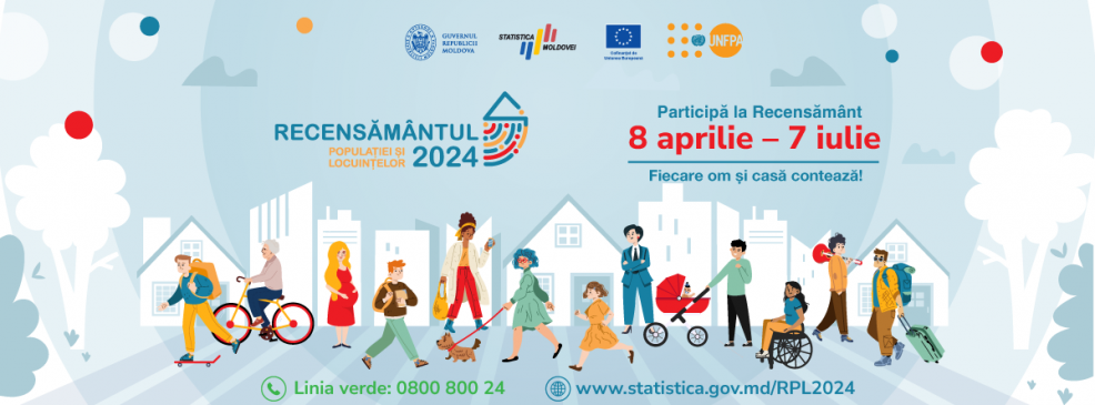 Anunț privind desfășurarea Recensământului populației și locuințelor  în perioada 8 aprilie-7 iulie 2024