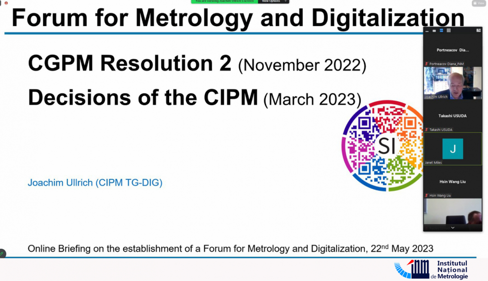 Online Briefing on the establishment of a Forum for Metrology and Digitalization