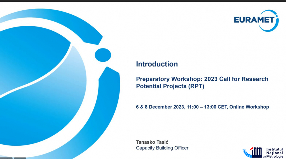 Preparatory workshop: 2024 Call for Research Potential Projects (RPT)