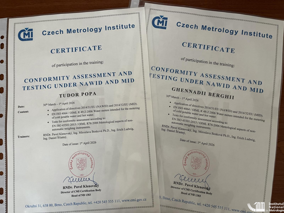 Cursuri de instruire în domeniul evaluării conformității mijloacelor de măsurare