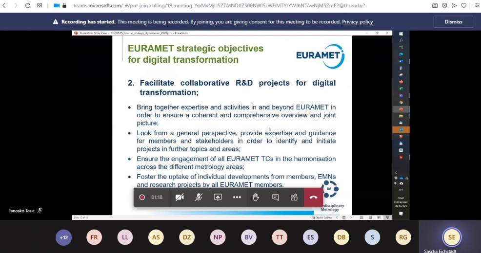 Ședința anuală a Grupului de lucru al EURAMET pentru dezvoltarea capacităților 